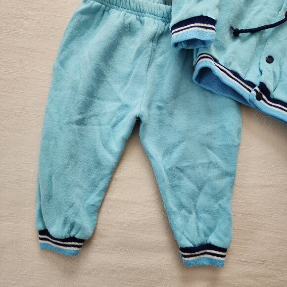 Vintage Matching Blue Sweats Set 12 months - Picture 3 of 7
